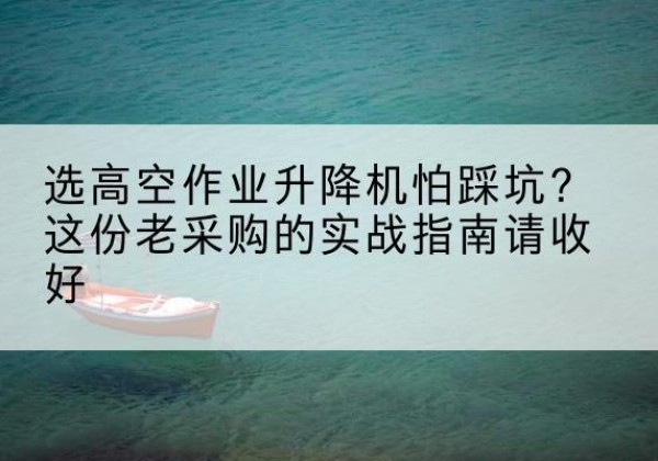 防城港高空作业升降机厂家推荐-选高空作业升降机怕踩坑？这份老采购的实战指南请收好